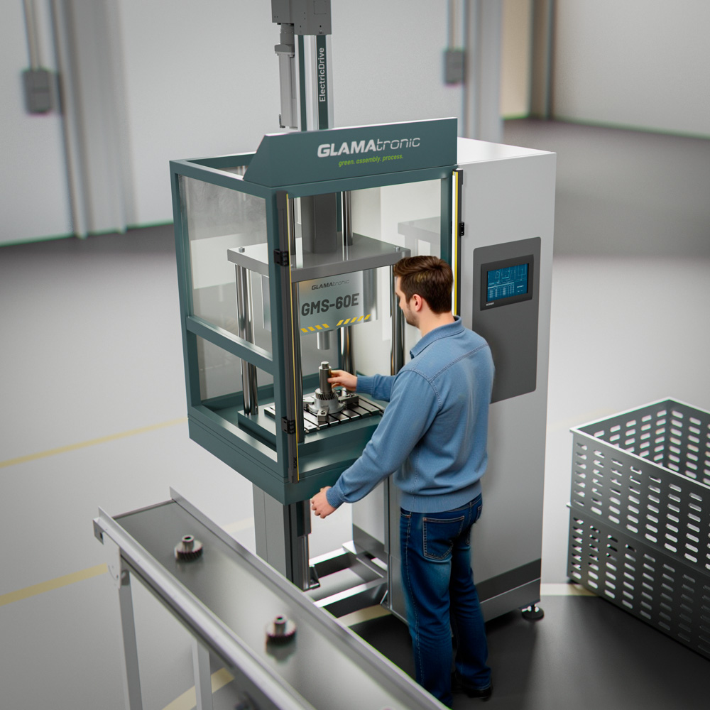 Manuelle Bedienung der elektrischen Montagestation GMS-60E von GLAMAtronic